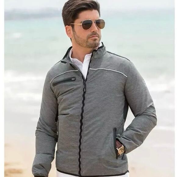 Alessandro Albanese Mens Platinum Jacket Windbreaker Light Packable Size Large - Picture 1 of 8